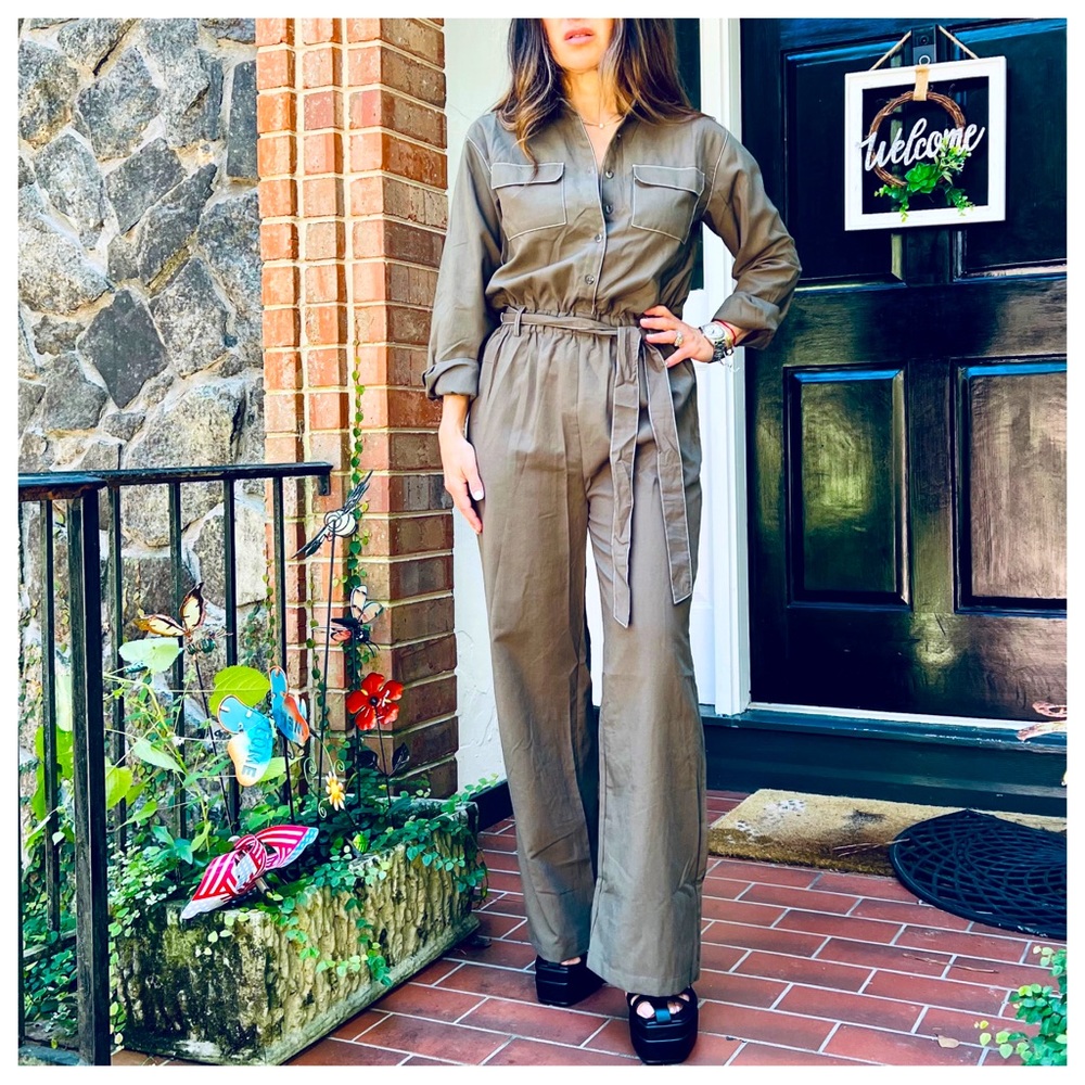 ShopEvelynne Olive Jumpsuit